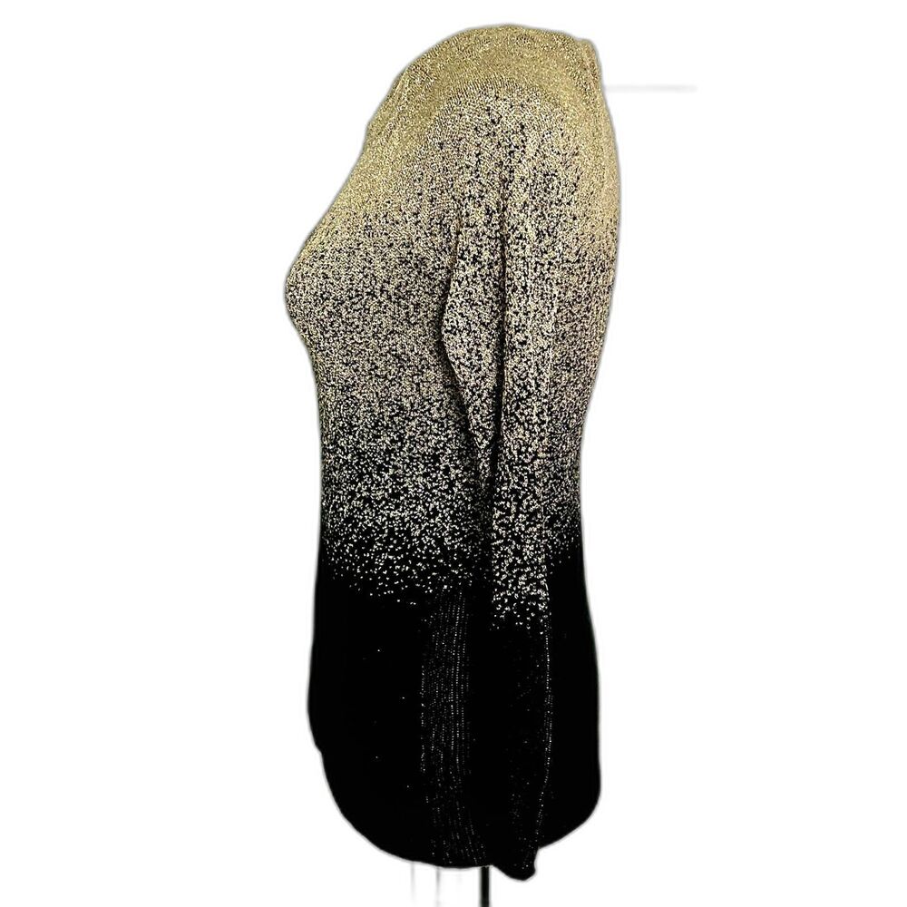 White House Black Market Size XS Black Gold Metallic Ombre - Picture 6 of 6